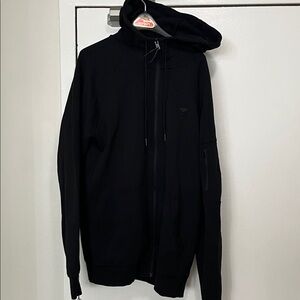Roots Men's Black Zip-Up Sweater
